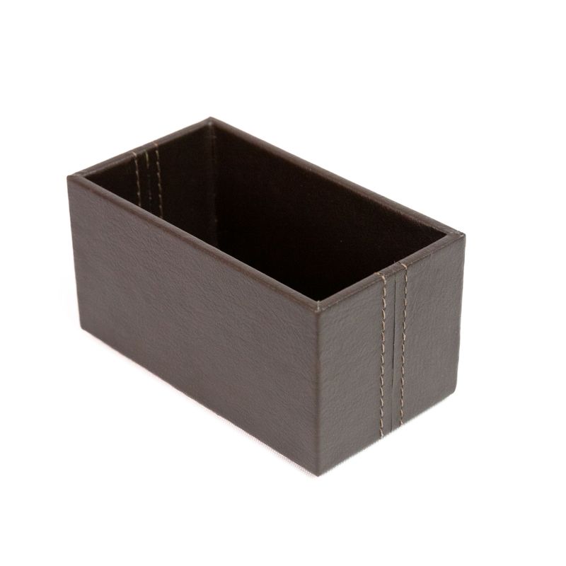 PORTA-SACHE-MDF-COURO-SINTETICO-12X6-5CM-H6CM-MARROM-CX172M