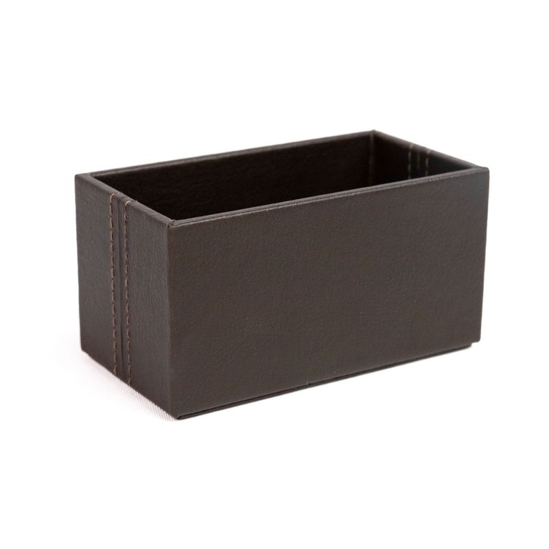 PORTA-SACHE-MDF-COURO-SINTETICO-12X6-5CM-H6CM-MARROM-CX172M