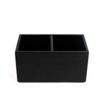 PORTA-SACHE-2-COMPARTIMENTOS-MDF-COURO-SINTETICO-12X6-5CM-H6CM-PRETO-CX173P