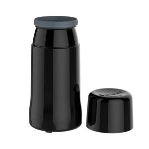 MINI BULE TÉRMICO AMPOLA VIDRO 250ML Ø8CM H18,5CM PRETO S032003