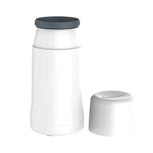 MINI BULE TÉRMICO AMPOLA VIDRO 250ML Ø8CM H18,5CM BRANCO S032002