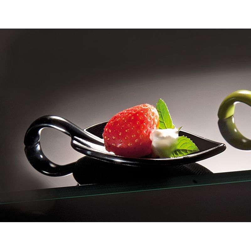 MINI-COLHER-MELAMINA-FOLHA-10X4CM-H1CM-LEAF-PRETA-83888