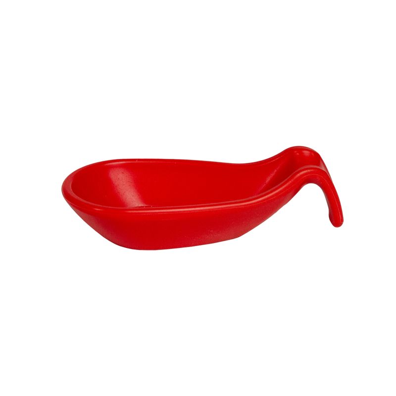 MINI-COLHER-CHINESA-POLIPROPILENO-EMBORRACHADO-10-5CM-VERMELHA-10065V