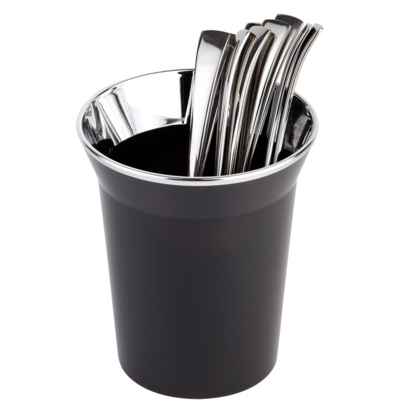 PORTA-TALHERES-PLASTICO-SAN--13CM-H15CM-CROMADO-PRETO-00026