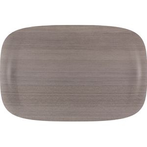 BANDEJA CAFEZINHO ECOLÓGICA RESINADA 32X21CM H1,5CM WAVE CINZA ECD090078