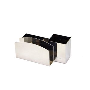 PORTA SACHÊ/GUARDANAPOS 2 DIVISÕES INOX 14,5X6,7CM H6,5CM 6003494