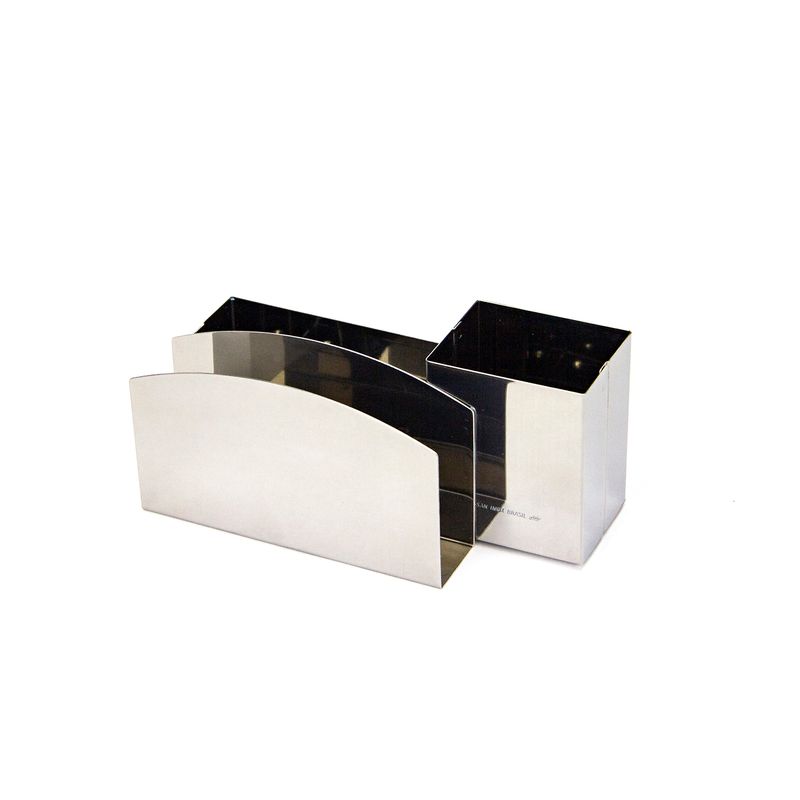 PORTA-SACHE-GUARDANAPOS-2-DIVISOES-INOX-14-5X6-7CM-H6-5CM-6003494