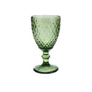 TAÇA ÁGUA VIDRO BICO ABACAXI 325ML Ø9CM H17CM VERDE 6465
