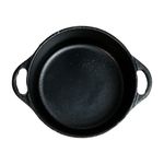 MINI-CACAROLA-FERRO-FUNDIDO--10CM-H5-5CM-350ML-ESMALTE-PRETO-FOSCO-GRAND-CHEF-10110G