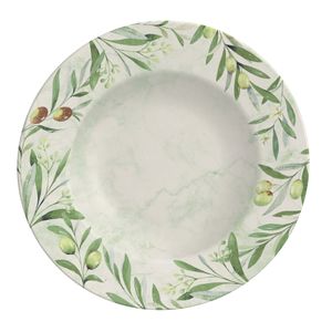PRATO MESA PORCELANA Ø28CM H2,5CM DECORADO OLIVA 96580/000