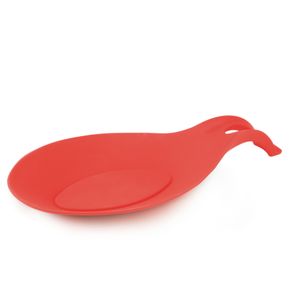 DESCANSO UTENSÍLIOS SILICONE 23X12CM H3CM VERMELHA SN19079