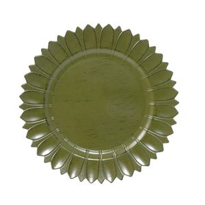 SOUSPLAT PLÁSTICO Ø33CM H2CM VERDE SUNFLOWER SP20208