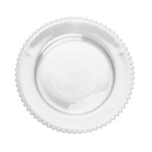 PRATO MESA CRISTAL ECOLÓGICO Ø28CM H2CM PEARL 2671