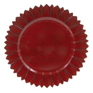 SOUSPLAT PLÁSTICO Ø33CM H2CM SUNFLOWER VERMELHO SP20209