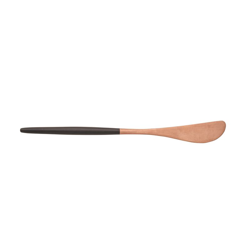 KIT-3-ESPATULAS-INOX-17-5CM-ROSE-PRETO-KYOTO-71590