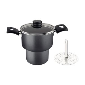 CUSCUZEIRA ALUMÍNIO ANTIADERENTE Ø15CM H20CM GRAFITE TURIM 20268/614