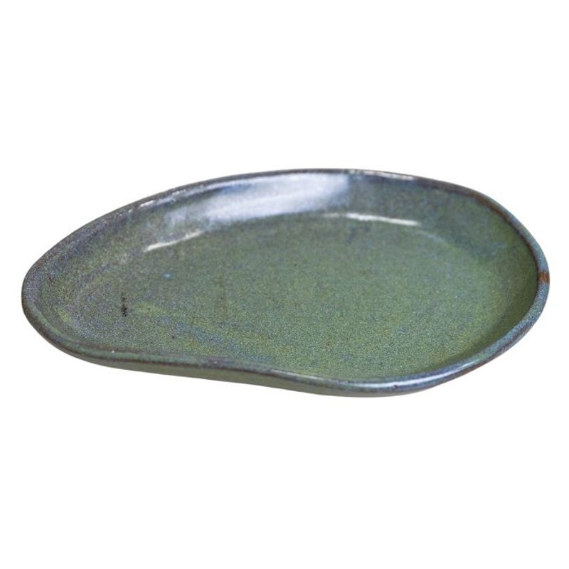 JOGO-6-PRATOS-APARADOR-IRREGULAR-CERAMICA-22X16CM-H2-5CM-VERDE-REAL-LITICO-SCL07VR