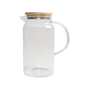 JARRA VIDRO HERMÉTICO TAMPA BAMBU 1,2L Ø10,5CM H19,7CM MES02713NAT
