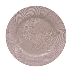 SOUSPLAT PLÁSTICO Ø33CM H2CM TAUPE GALLES FLAT RISCAS 204735