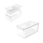ORGANIZADOR-FRUTAS-POLIPROPILENO-EMPILHAVEL-30X15CM-H13CM-5L-CLEAR-FRESH-OF300NT