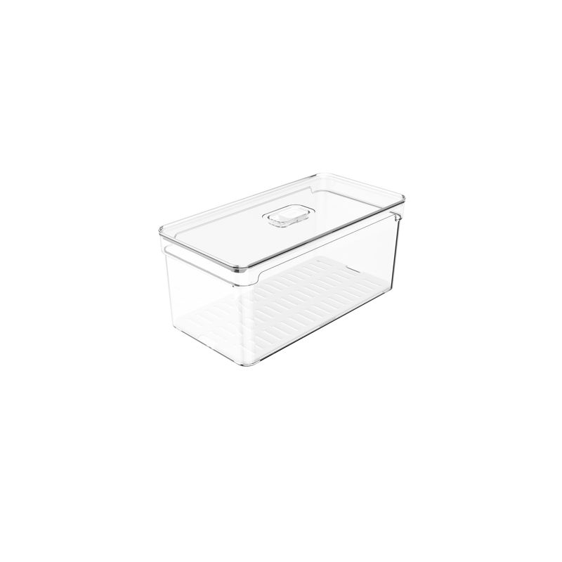 ORGANIZADOR-FRUTAS-POLIPROPILENO-EMPILHAVEL-30X15CM-H13CM-5L-CLEAR-FRESH-OF300NT