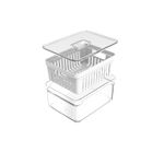 ORGANIZADOR-FRUTAS-CESTA-POLIPROPILENO-EMPILHAVEL-20X15CM-H9CM-2-2L-CLEAR-FRESH-OF450NT