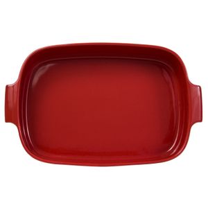 TRAVESSA PORCELANA 28X17CM H6,5CM VERMELHA ASSAR & SERVIR 8822828-3400