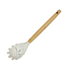 COLHER MASSA SILICONE CABO BAMBU 30CM PRIME HH0166